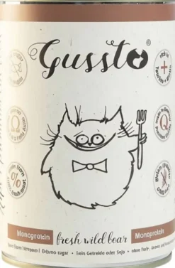 Gussto Fresh Wild Boar Mokra Karma dla kota op. 400g Pakiet 6szt.