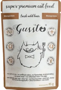 Gussto Fresh Wild Boar Mokra Karma dla kota op. 85g Pakiet 8szt.