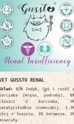 Gussto Vet Renal Mokra Karma dla kota op. 200g Pakiet 6szt.