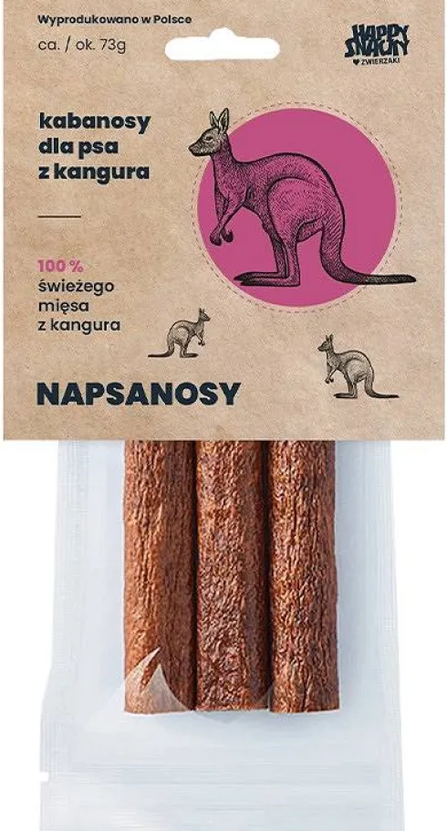 Happy Snacky NAPSANOSY z kangura Przysmaki dla psa op. 3szt.