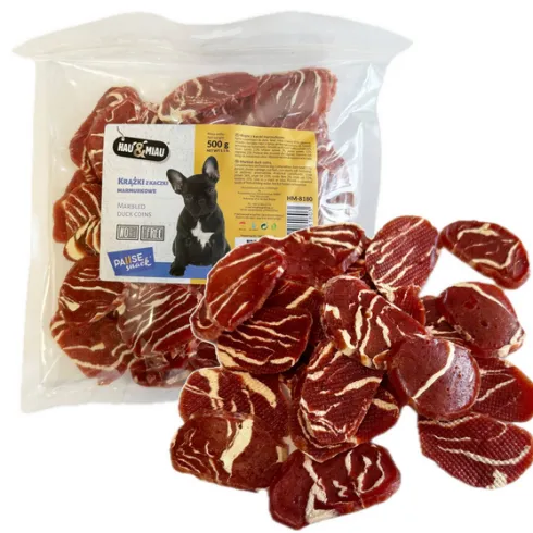 Hau&Miau Przysmak Marmurkowe Krążki z Kaczki dla psa op. 500g