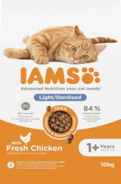 Iams Adult Light Sterilised Sucha Karma dla kota op. 10kg