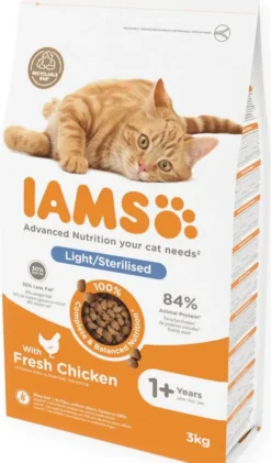 Iams Adult Light Sterilised Sucha Karma dla kota op. 3kg