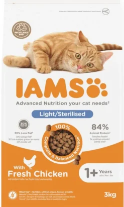 Iams Adult Light Sterilised Sucha Karma dla kota op. 3kg