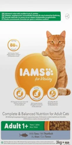 Iams Vitality Adult with Tuna Sucha Karma dla kota op. 3kg