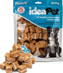 IdeaPet Przysmak O! Kostka z łososiem i białą rybą dla psa op. 500g