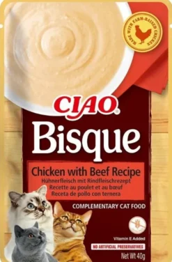 Inaba Ciao Bisque Chicken with beef recipe Mokra Karma dla kota op. 40g