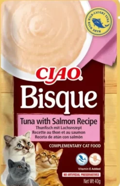 Inaba Ciao Bisque Tuna with salmon recipe Mokra Karma dla kota op. 40g