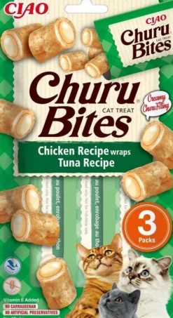 Inaba Ciao Churu Bites Chicken Wraps Tuna Przysmak dla kota op. 3x10g