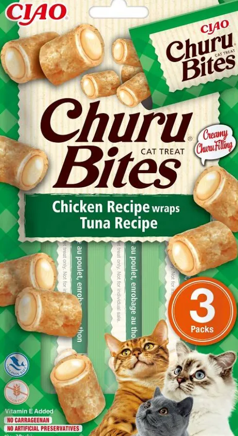 Inaba Ciao Churu Bites Chicken Wraps Tuna Przysmak dla kota op. 3x10g