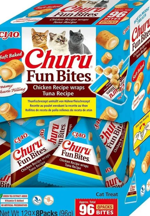 Inaba Ciao Churu Fun Bites Chicken&Tuna Recipe Przysmak dla kota op. 8x12g