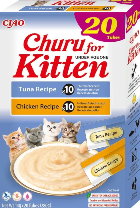 Inaba Ciao Churu Kitten Mix Smaków Przysmak dla kociąt op. 20x14g