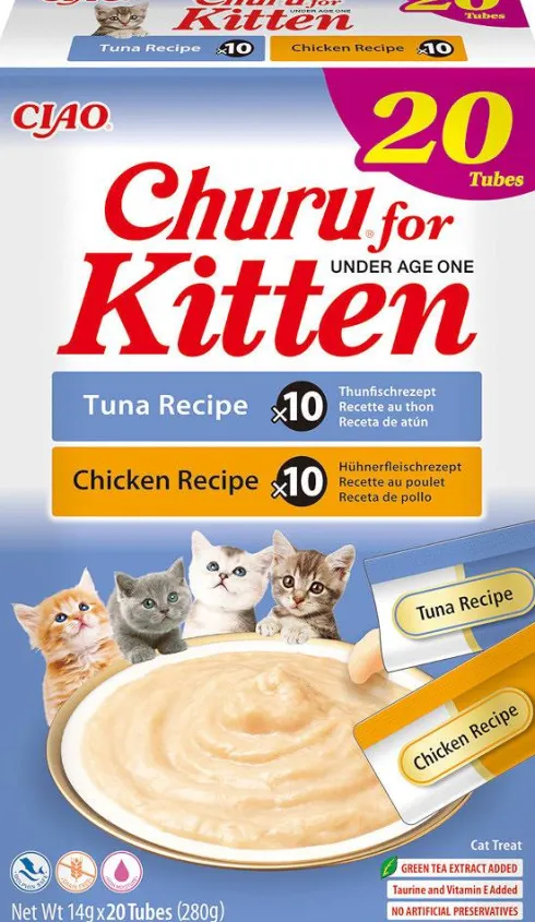 Inaba Ciao Churu Kitten Mix Smaków Przysmak dla kociąt op. 20x14g