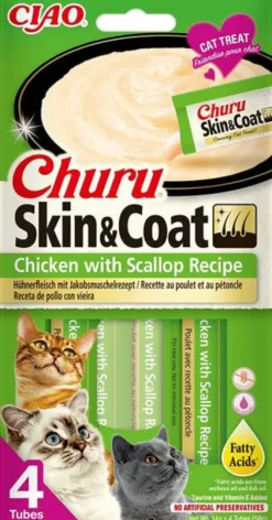 Inaba Ciao Churu Skin&Coat Chicken&Scallop Przysmak dla kota op. 4x14g
