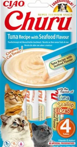 Inaba Ciao Churu Tuna&Seafood Przysmak dla kota op. 4x14g