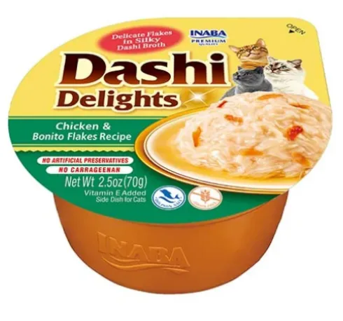 Inaba Ciao Dashi Delights Chicken&Bonito Flakes Recipe Mokra Karma dla kota op. 70g