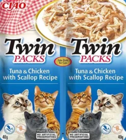 Inaba Ciao Twin Packs Tuna&Chicken&Scallop Recipe Mokra Karma dla kota op. 2x40g
