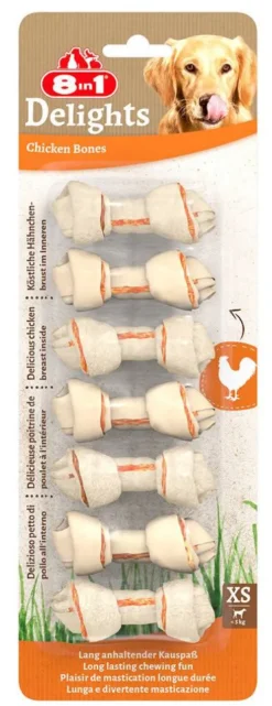 8in1 Kość Delights Chicken dla psa rozm. XS op. 7szt.
