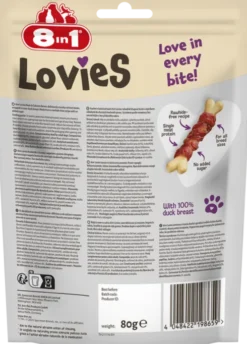 8in1 Lovies Duck and Calcium Bones Przysmak dla psa op. 80g