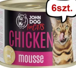 John Dog Adult Chicken Mousse Mokra Karma dla kota op. 200g Pakiet 6szt.