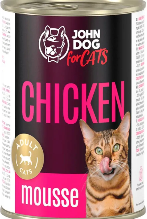 John Dog Adult Chicken Mousse Mokra Karma dla kota op. 400g