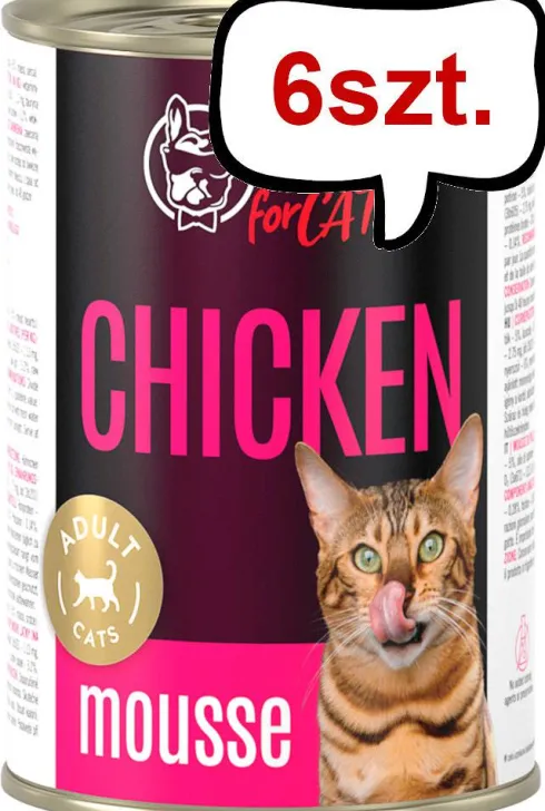 John Dog Adult Chicken Mousse Mokra Karma dla kota op. 400g Pakiet 6szt.