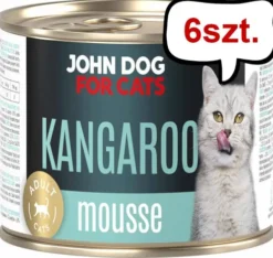 John Dog Adult Kangaroo Mousse Mokra Karma dla kota op. 200g Pakiet 6szt.