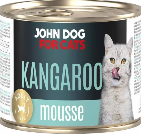 John Dog Adult Kangaroo Mousse Mokra Karma dla kota op. 200g Pakiet 6szt.