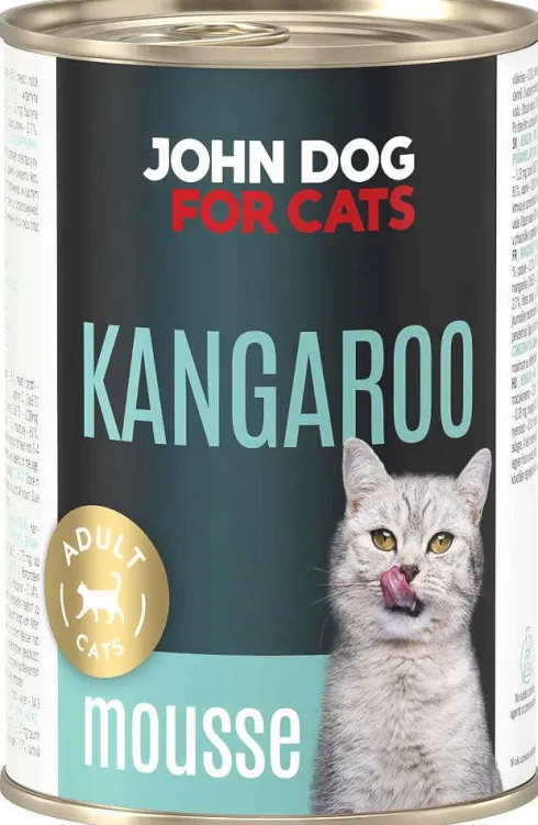 John Dog Adult Kangaroo Mousse Mokra Karma dla kota op. 400g Pakiet 6szt.