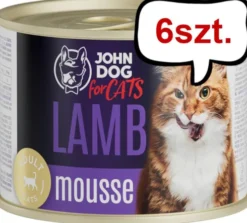 John Dog Adult Lamb Mousse Mokra Karma dla kota op. 200g Pakiet 6szt.