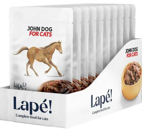 John Dog Adult Lapé Konina Mokra Karma dla kota op. 100g Pakiet 10szt.