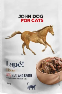 John Dog Adult Lapé Konina Mokra Karma dla kota op. 100g Pakiet 10szt.