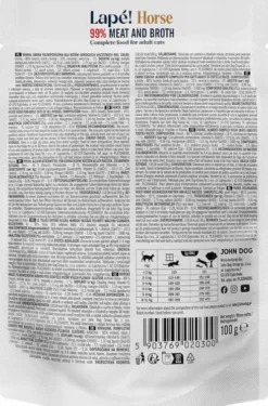 John Dog Adult Lapé Konina Mokra Karma dla kota op. 100g Pakiet 10szt.