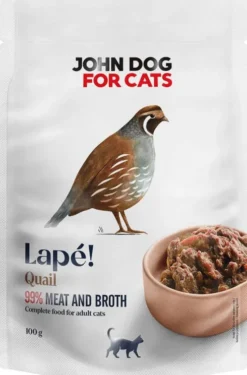 John Dog Adult Lapé Przepiórka Mokra Karma dla kota op. 100g Pakiet 10szt.