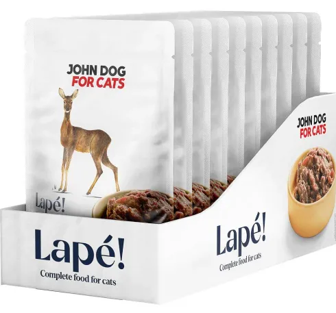 John Dog Adult Lapé Sarna Mokra Karma dla kota op. 100g Pakiet 10szt.