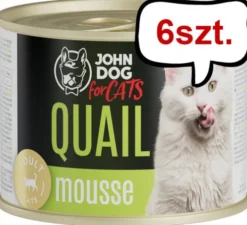 John Dog Adult Quail Mousse Mokra Karma dla kota op. 200g Pakiet 6szt.