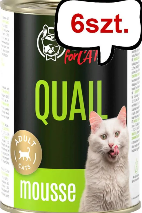 John Dog Adult Quail Mousse Mokra Karma dla kota op. 400g Pakiet 6szt.