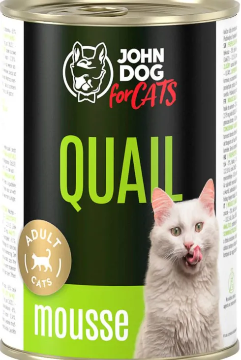 John Dog Adult Quail Mousse Mokra Karma dla kota op. 400g Pakiet 6szt.