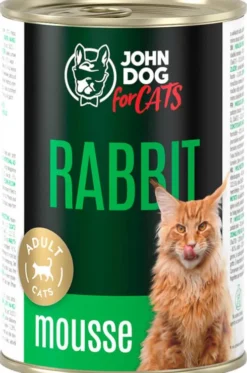 John Dog Adult Rabbit Mousse Mokra Karma dla kota op. 400g