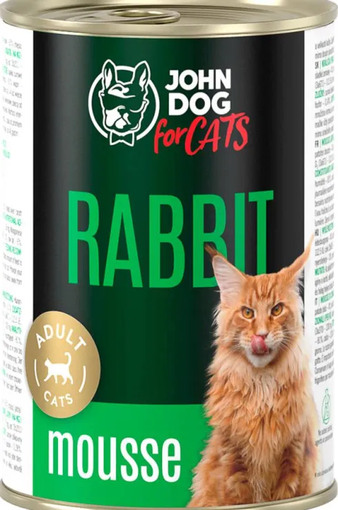 John Dog Adult Rabbit Mousse Mokra Karma dla kota op. 400g
