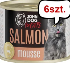 John Dog Adult Salmon Mousse Mokra Karma dla kota op. 200g Pakiet 6szt.