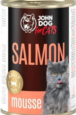 John Dog Adult Salmon Mousse Mokra Karma dla kota op. 400g Pakiet 6szt.