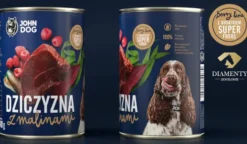 John Dog Berry line Adult Dziczyzna z malinami Mokra Karma dla psa op. 400g Pakiet 6szt.