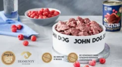 John Dog Berry line Adult Dziczyzna z malinami Mokra Karma dla psa op. 400g Pakiet 6szt.