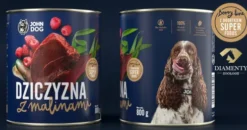 John Dog Berry line Adult Dziczyzna z malinami Mokra Karma dla psa op. 800g Pakiet 6szt.