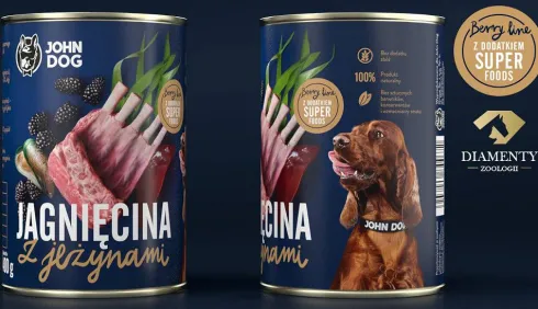 John Dog Berry line Adult Jagnięcina z jeżynami Mokra Karma dla psa op. 400g