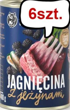 John Dog Berry line Adult Jagnięcina z jeżynami Mokra Karma dla psa op. 400g Pakiet 6szt.