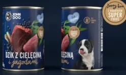 John Dog Berry line Puppy Dzik z Cielęciną i jagodami Mokra Karma dla szczeniąt op. 400g