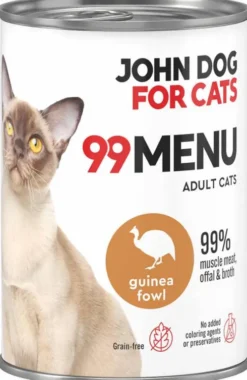 John Dog 99 Menu Adult Guinea Fowl Mokra Karma dla kota op. 400g