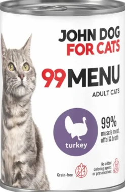 John Dog 99 Menu Adult Turkey Mokra Karma dla kota op. 400g